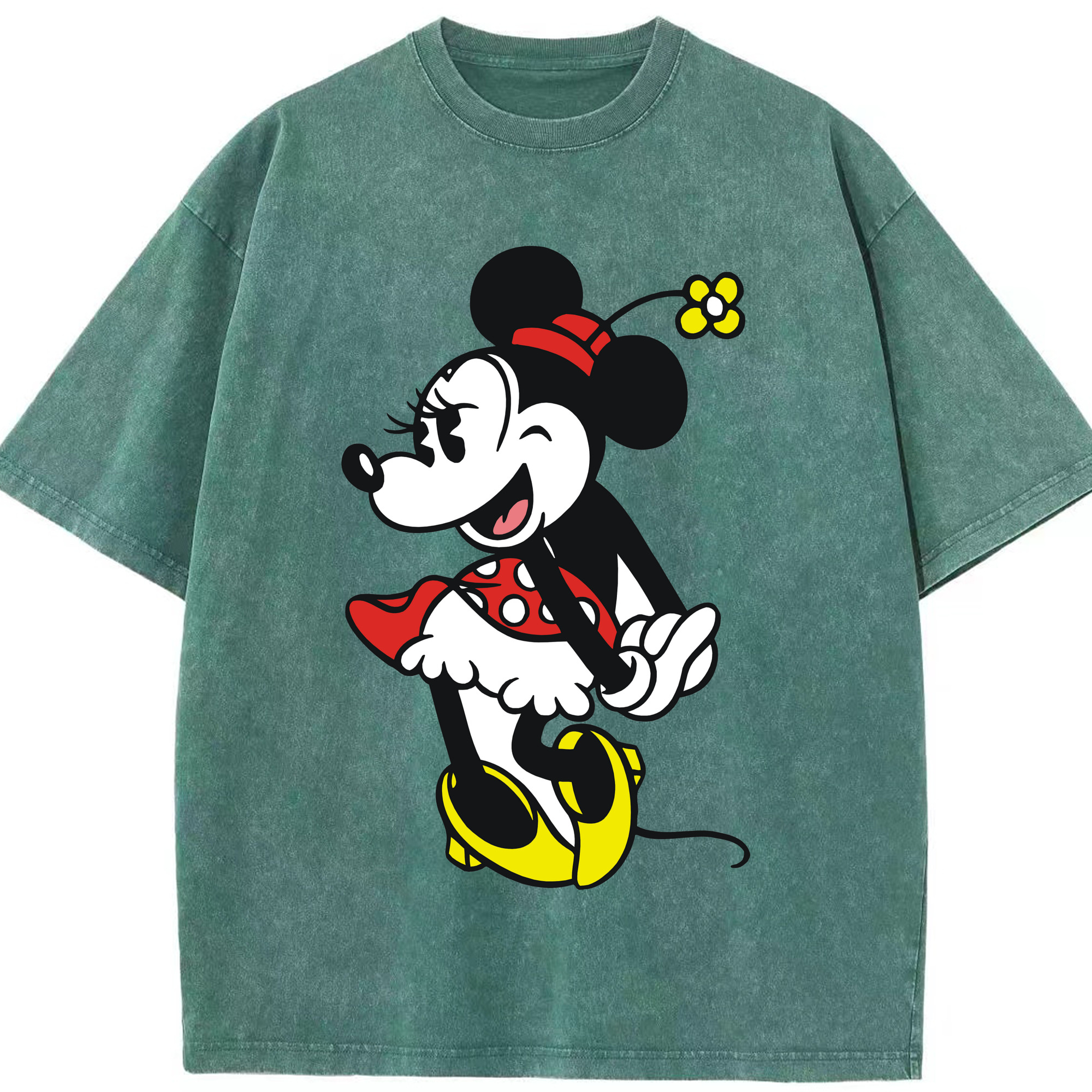 （画像用） ミッキーマウス Mickey Mouse 綿100% ヴィンテージ風 半袖Tシャツ（フロントプリント）